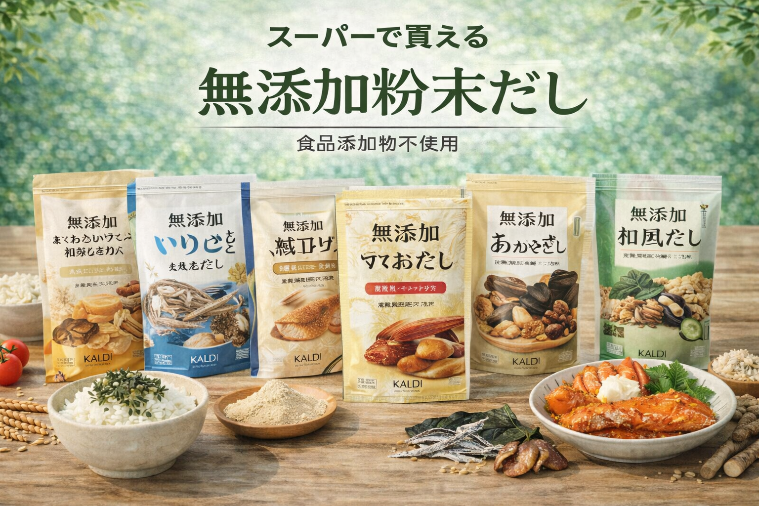 スーパーの無添加粉末だし