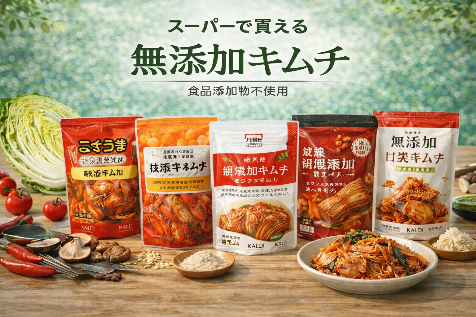 スーパーで買える無添加キムチ
